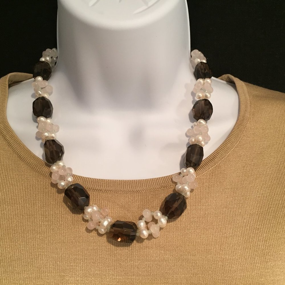 Euc Ross-Simons Multi-Gem Cluster With Quartz Nug… - image 3